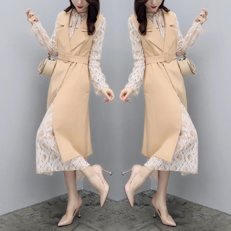 Модный комплект с жилетом и юбкой женский костюм стильный Conjunto Feminino из 2