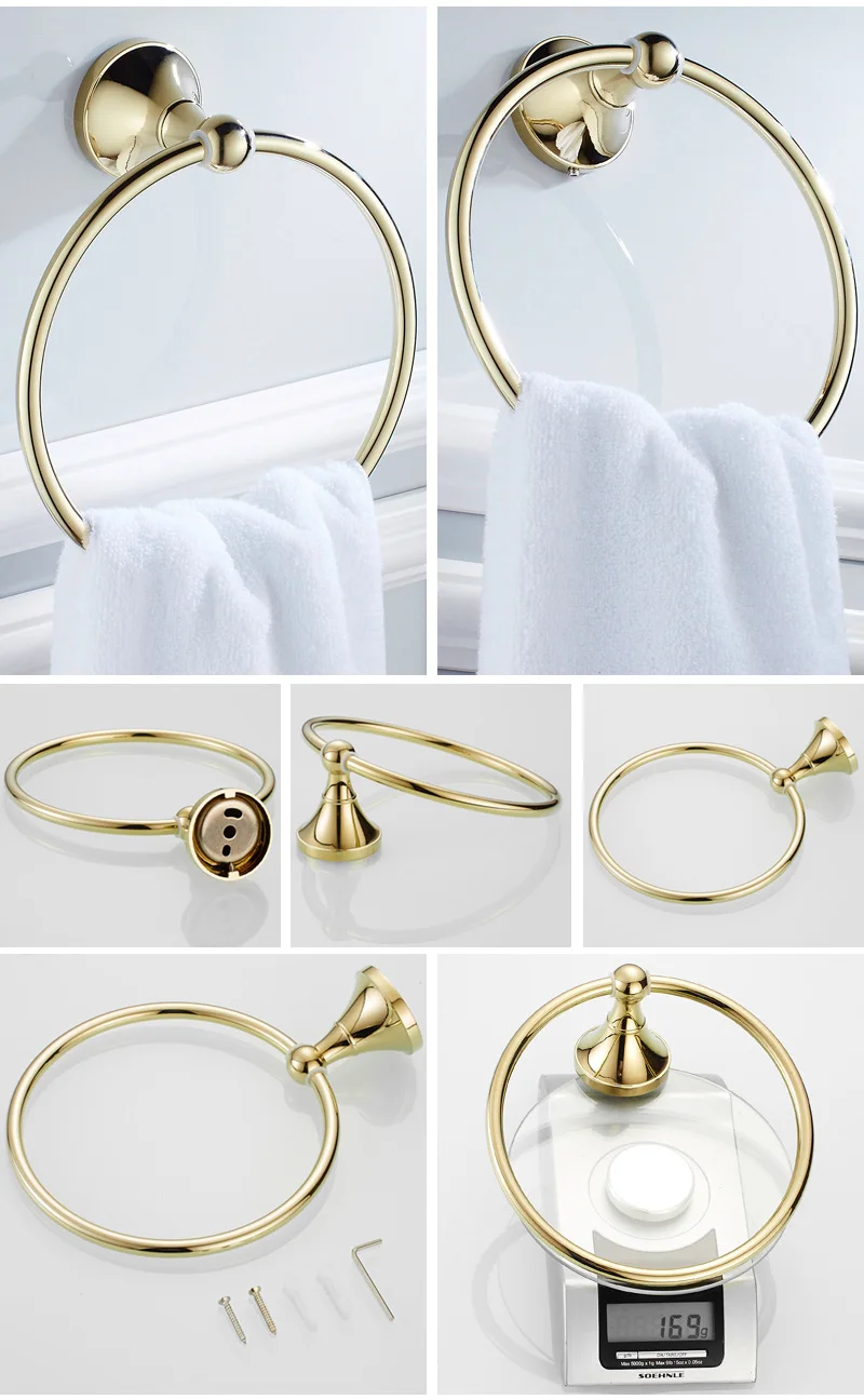 towel ring Holder gold 1