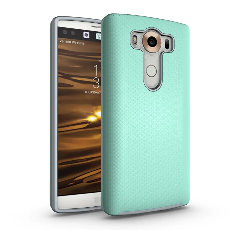 

Whyes For LG V10 Case PC And TPU Heat Dissipation Bags Anti-Slide Hybrid Dual Layer ShockProof Armor Phone Cover
