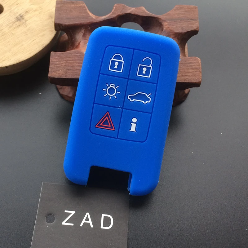 ZAD силиконовый резиновый чехол для автомобильного ключа для Volvo S40 S60 S80 V50 V70 XC60 XC70 XC90 6 кнопочный ключ