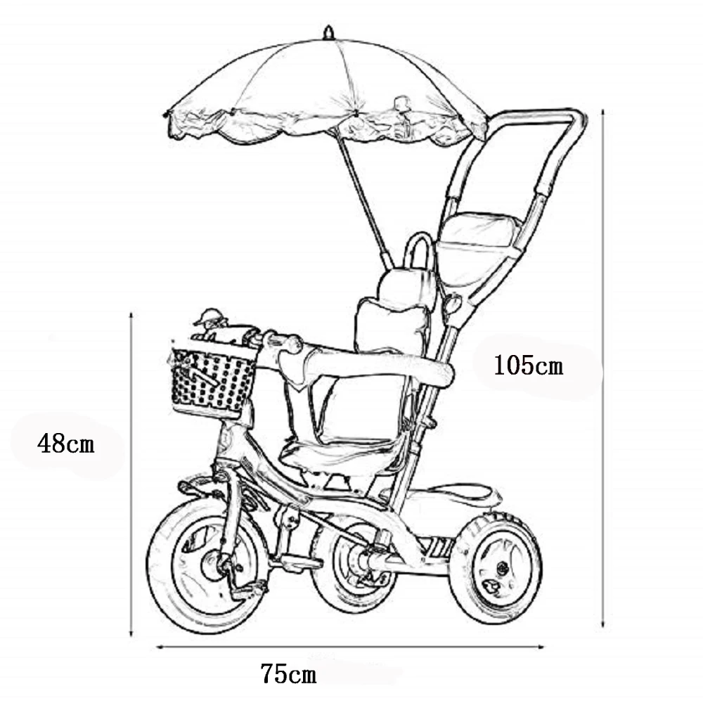 YUEWO Kids Trike детская коляска детский велосипед От 1 до 6 лет большой ребенок девочки автомобиль 3-wheeler