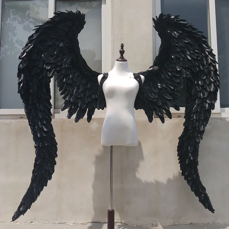 

Men's Black DEVIL angel wings Beautiful large size white fairy wings for Game cosplay window display creative Wedding party deco