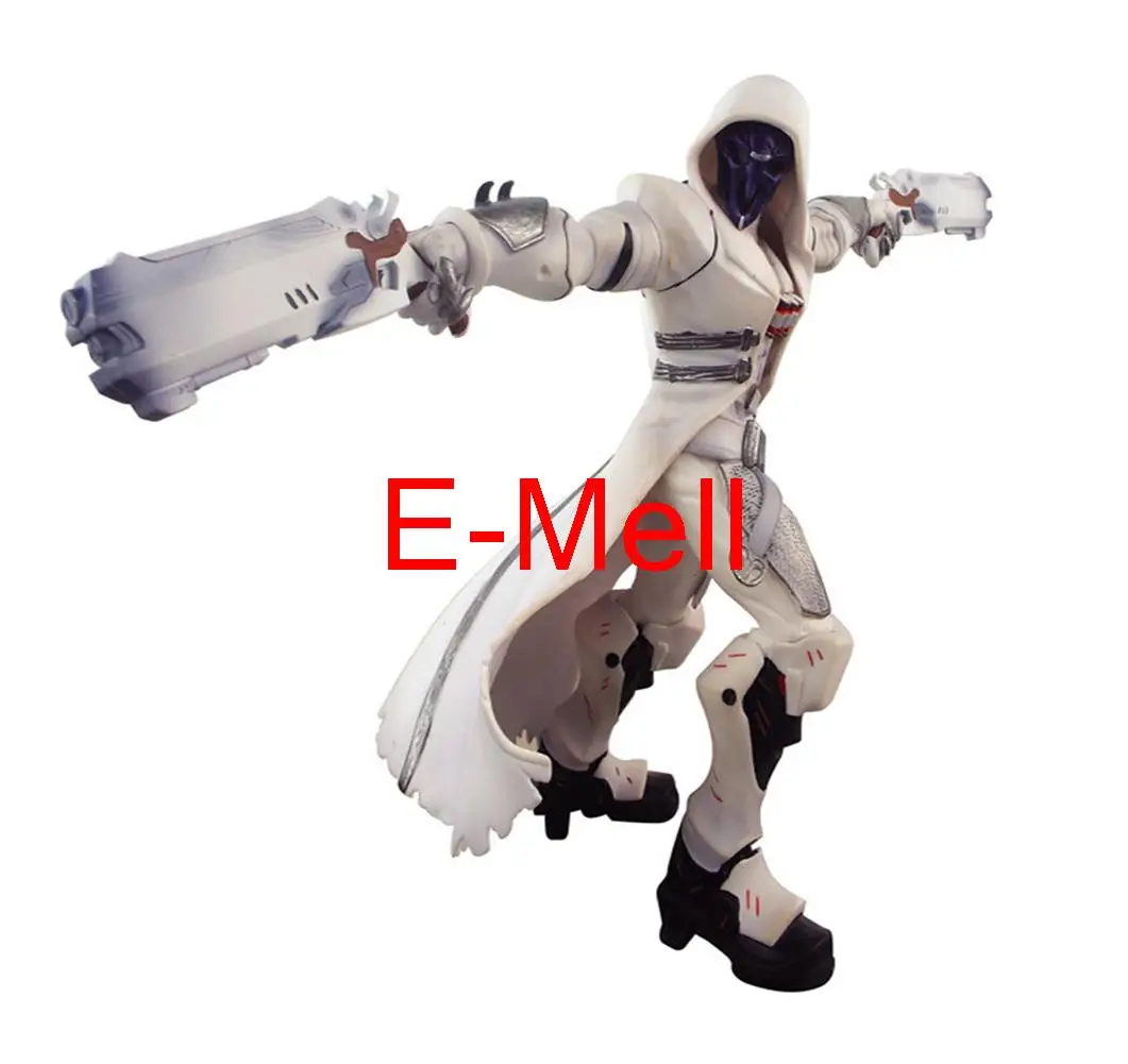 Hot game Owatch Cosplay Reaper white PVC Garage Kits Action Figures Model Toys