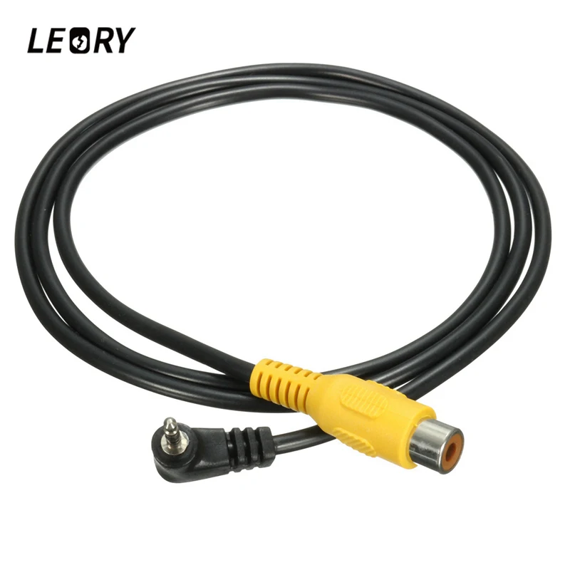 

LEORY 2.5MM Jack Stereo AV Extension Cable Male To RCA Female Adapter Aux Cable For GPS AV-In Converter Black Video