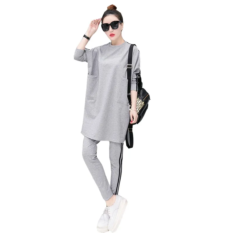 

2019 New Spring Autumn Women Set Tracksuit Long Sleeve Sweatshirts Casual Suit Two Piece Set Tops Pants Sporting Female Suits