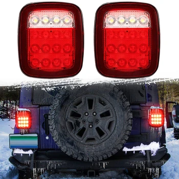 

2pcs Led Tail Lights For Jeep TJ Wrangler JK Led Car Rear Stop Turn Light Running Reverse License Light For Truck trailer Van