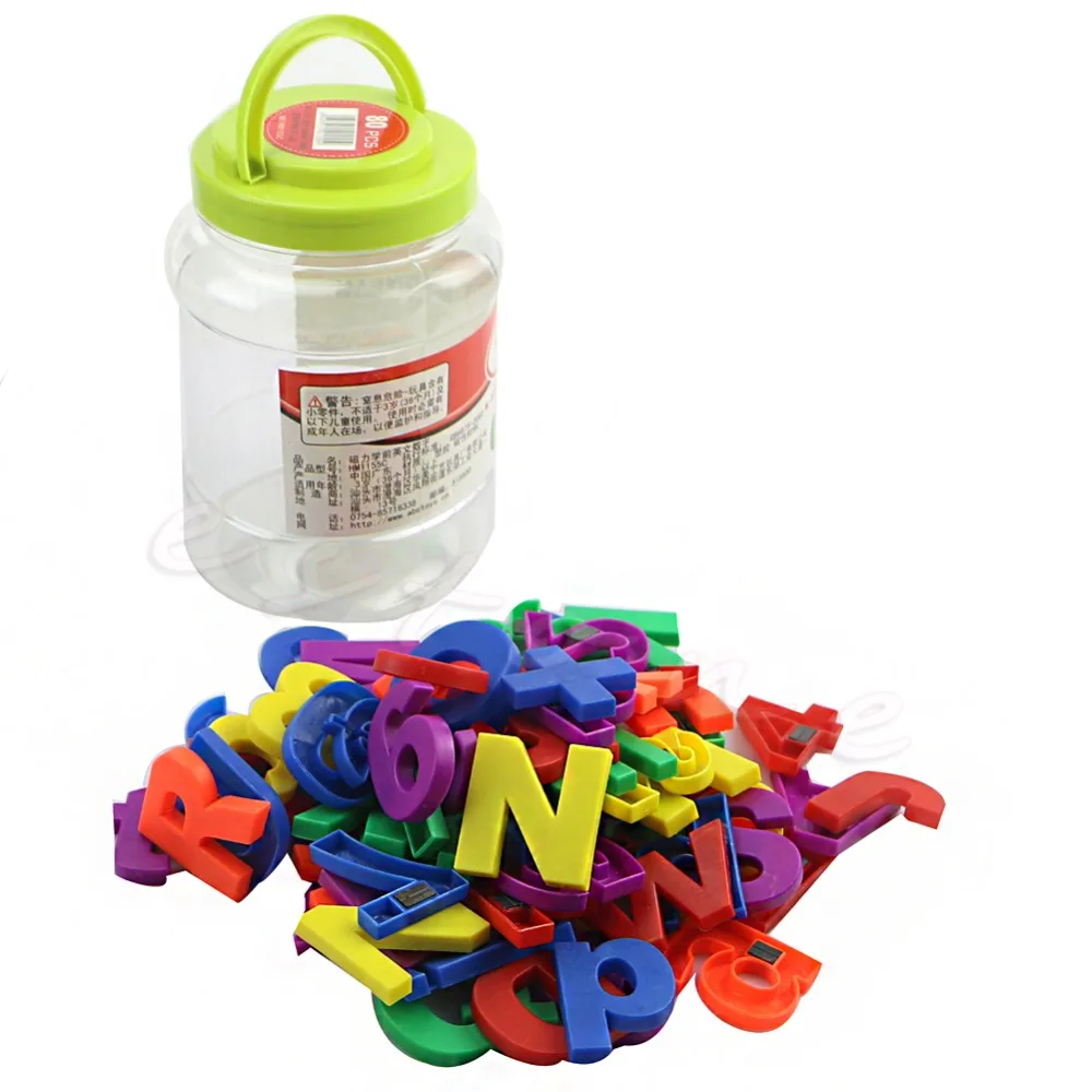 80Pcs/Set Fridge Letters Education Alphabet Numbers Baby Toys