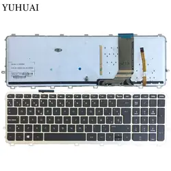 Испанский Клавиатура ноутбука для hp pavilion 15-J 15T-J 15Z-J 15-J000 15t-j000 15z-j000 15-j151sr SP Серебряный версии с подсветкой