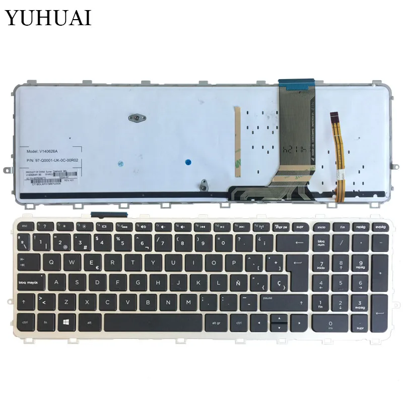 

Spanish Laptop keyboard for HP pavilion 15-J 15T-J 15Z-J 15-J000 15t-j000 15z-j000 15-j151sr SP silver version with backlight