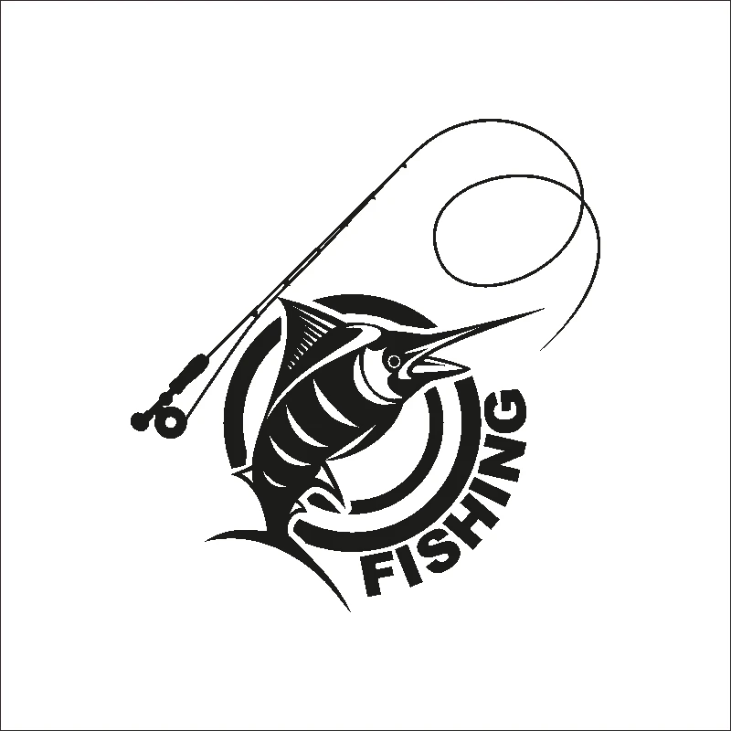 DCTAL car Fishing Sticker car styling programa Catfish Hunter Pesca divertido Cuerpo Adhesivos Accesorios fishing decal F1-13