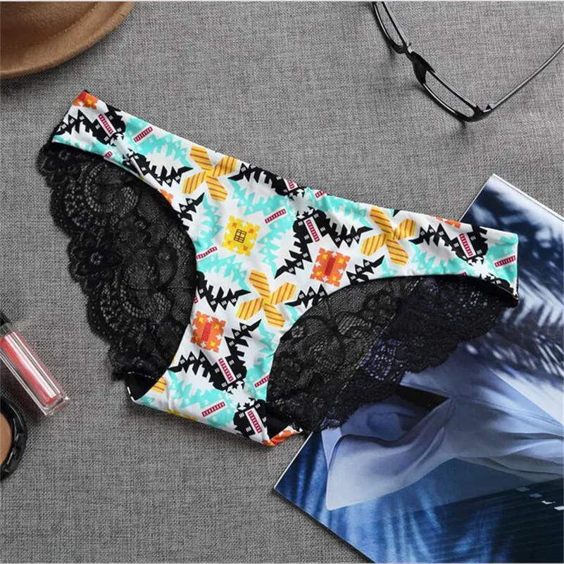 High Quality Sexy Women's Underwear Leopard Lace Panties Low Waist