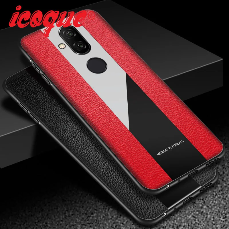

Leather Case for Huawei P20 lite Mate 10 20 P30 Nova 4 Y9 2019 Coque Soft TPU Edge Phone Cover for Honor 9 10 8X Phone Case