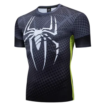 

2019 New Spiderman Superhero 3D Compression Shirt Marvel Avengers Tshirts Men T-shirt Short Sleeve Halloween Cosplay Costume
