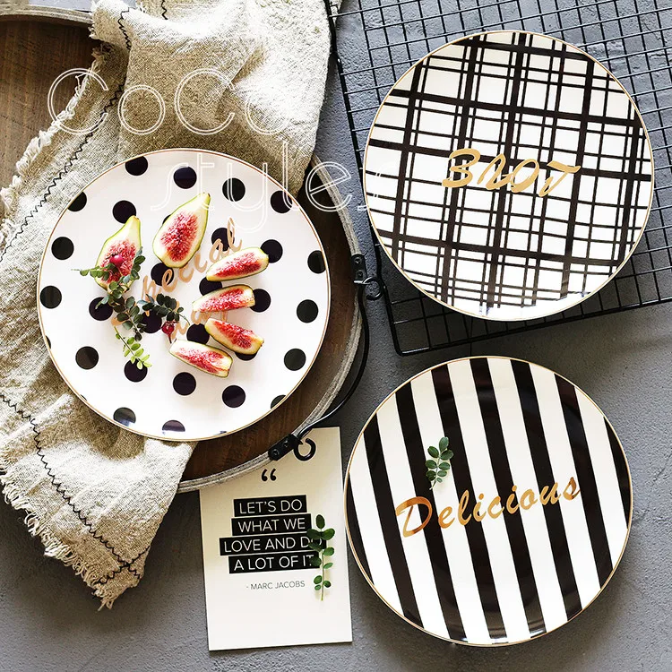 

Cocostyles elegant round ceramic dish for american style home decoration