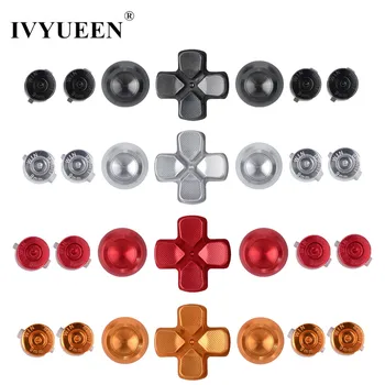 

IVYUEEN 7 in 1 New Aluminium ThumbSticks Cap + Dpad + Metal Bullet Action Buttons Mod For Dualshock 4 PS4 Slim Pro Controller