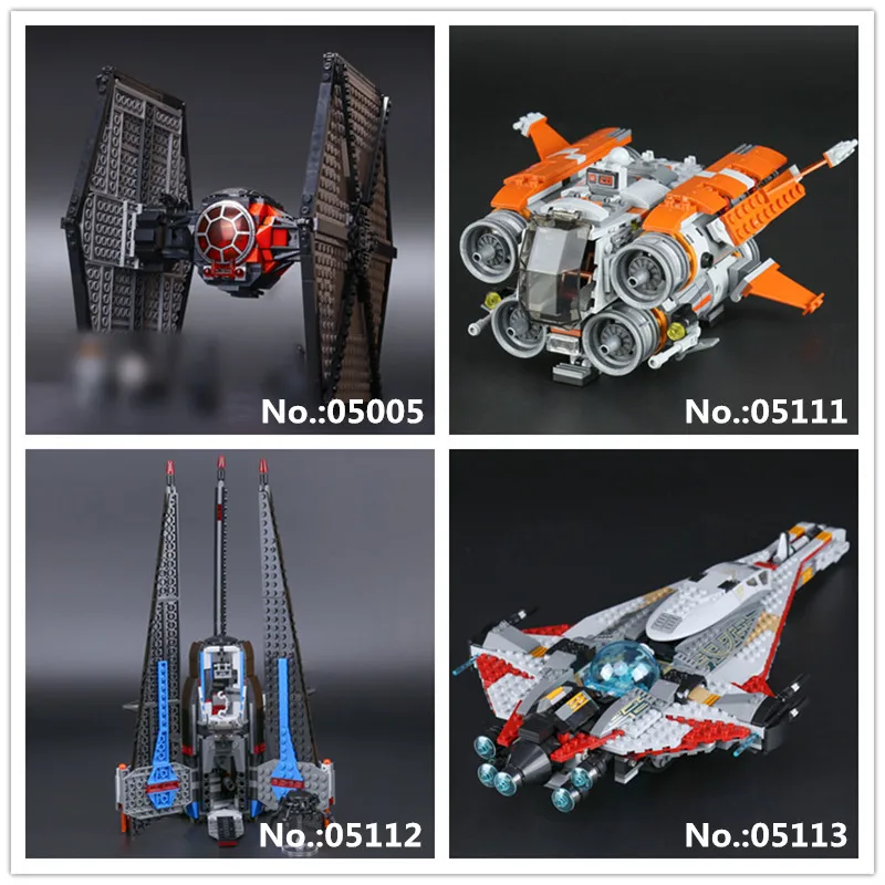 

05005 special forces tie fighter 05111 The Jakku Quadjumper 05112 The Tracker Fighter 05113 The Arrowhead Building Block