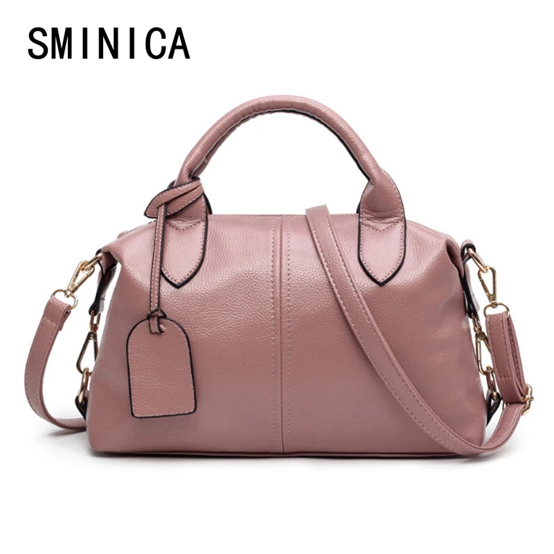 

Boston women messenger bags female Imitation leather tote bag ladies leather handbags soft shoulder top-handle bag V3253