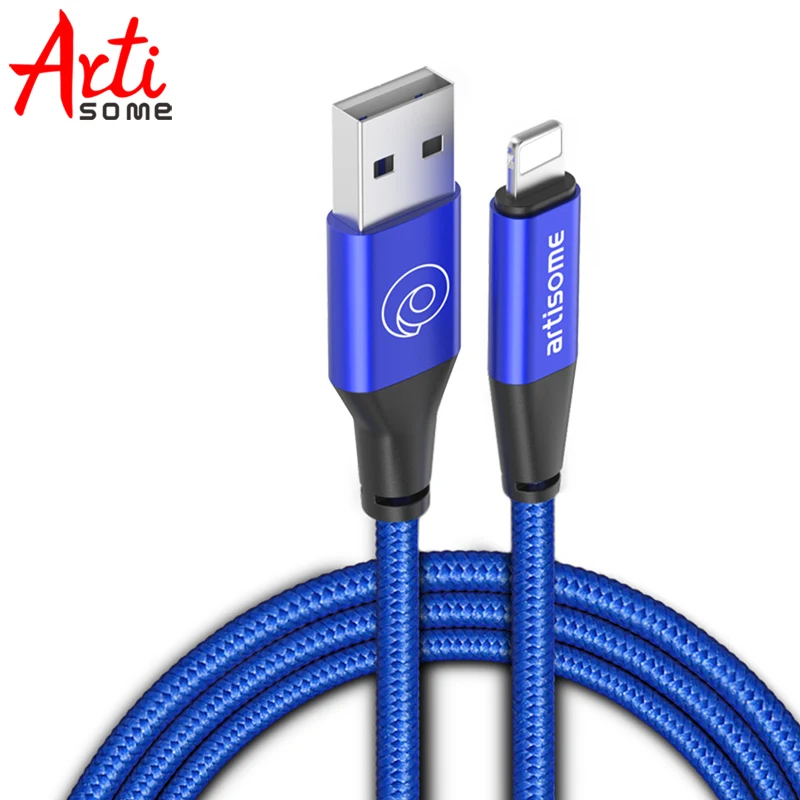 كابل يو اس بي ل فون XS ماكس سريع كابل شحن ل فون X 8 7 6 s 2A USB شحن كابل بيانات الهاتف المحمول كابلات Artisome