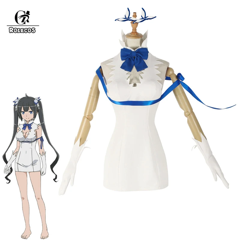 

ROLECOS Hestia Cosplay Costume Anime Is It Wrong to Try to Pick Up Girls in a Dungeon Cosplay Sexy Dress Women Costume