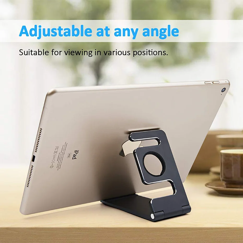 Universal Smartphone Stand Holder Angle Adjustable Charging Stand For Apple Watch 1 2 3 4 Foldable Aluminium Alloy Tablet Holder (9)