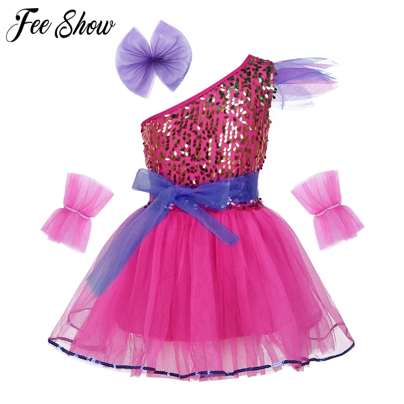 Детская обувь для девочек современный танец Танцы для выступления детская одежда для джазовых танцев с блестками платье-пачка Танцы платье для вечеринок для девочек для выступлений, беллетная платье