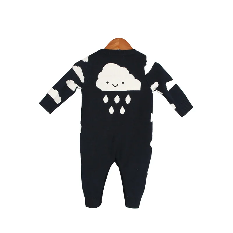 Crochet Baby Romper Rain Clouds Cartoon Romper For Boys Girls Cotton Warm Winter Jumpsuit Knitted One -Picece Baby Boys Clothing (8)