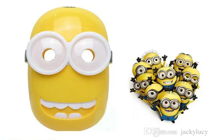  Minions Little Yellow People Cartoon LED Flash Cosplay Film Mask For Halloween Xmas Kids Toys Adult Party Decoration Supplies