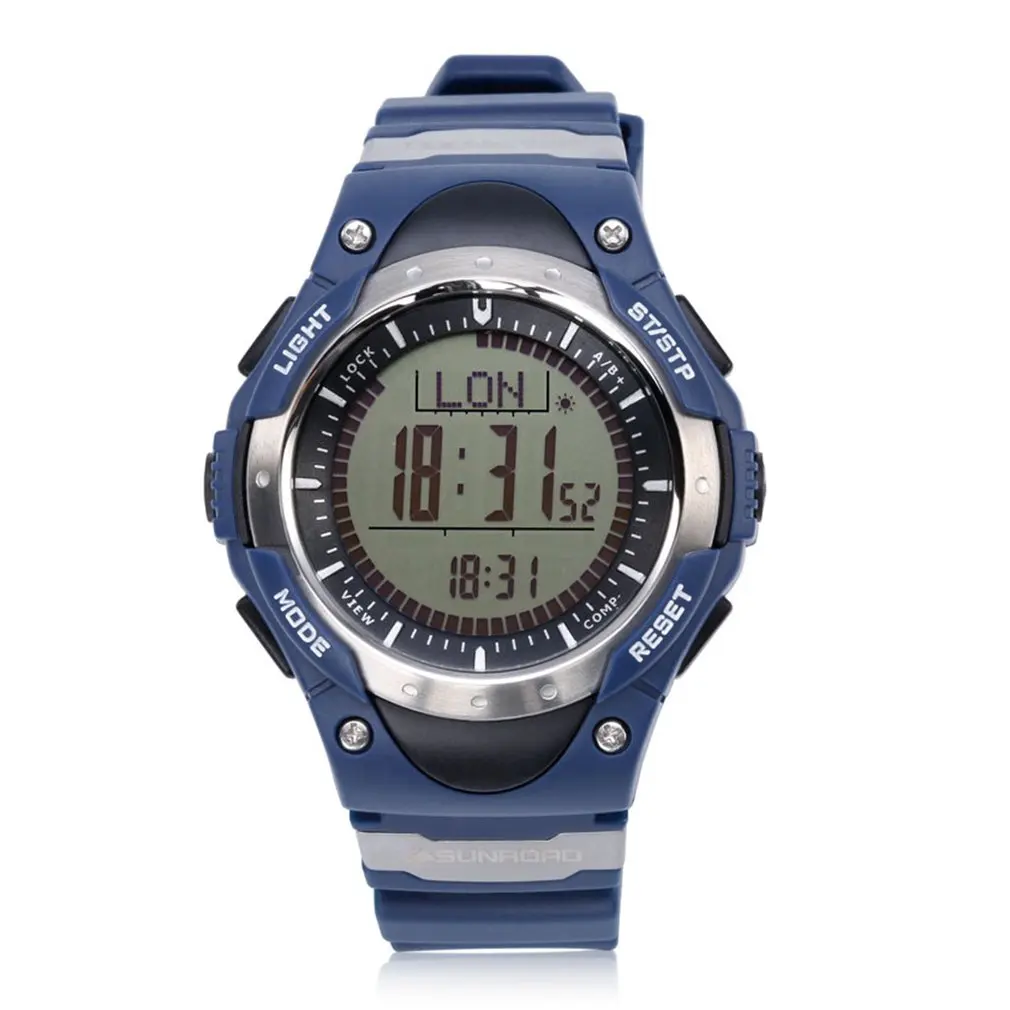 

SUNROAD Waterproof Backlit Digital Watch Unisex Sport Watch Multifunctional Watch Weather Forcast Outdoor Exercise Digital Watch