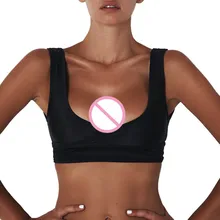 Для женщин летняя майка без рукавов, майка-топ, футболка Спортивный жилет кроп Блуза Топ ST1993