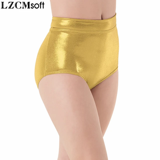 Lzcmsoft Women Spandex Metallic Gymnastics Dance Briefs Adult Low Waist  Black Working Out Shorts Stage Performance Casual Wear - Panties & Briefs -  AliExpress