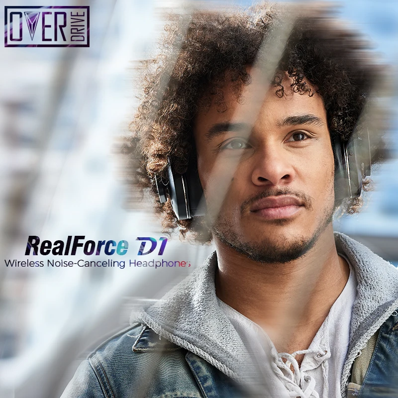 OVERDRIVE Active Noise Cancelling Wireless Bluetooth Headphones with microphone/NFC Headset and support Apt-X ANC Earphone