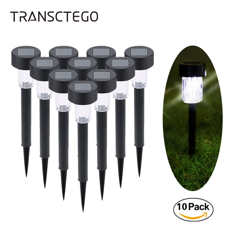 Luzes ao ar Movido a Energia Lâmpada à Prova Água sem Fio Solar Caminho Livre Jardim Dwireless Led Gramado Lâmpadas Paisagem Quintal Lanterna 10 Pçs 2 à prova dwireless água sem fio led