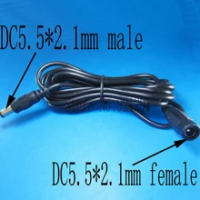 5 шт./лот! 2 м Длина шнур питания для подключения к источнику постоянного тока штекер к женскому удлинительному кабелю для камеры видеонаблюдения 5,5/2,1 разъем адаптер зарядное устройство