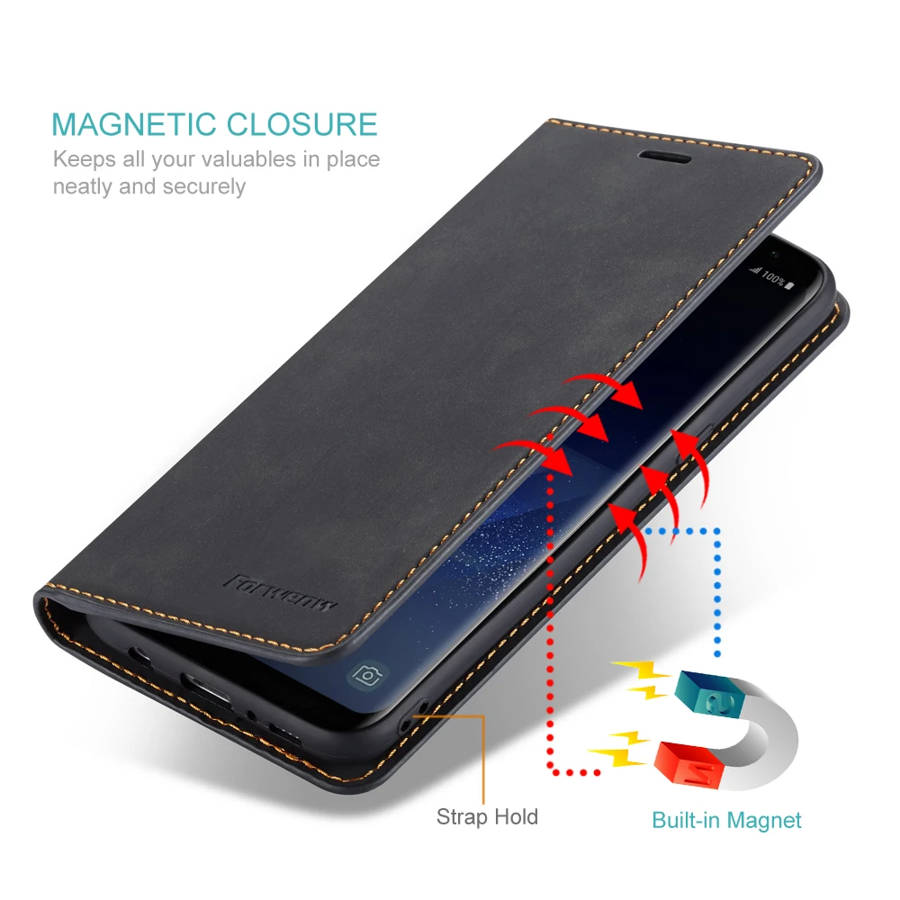 Кожаный бумажник чехол для samsung Galaxy S9 S8 S10 5G Lite S10E A10 A40 A50 A60 A70 A30 A80 A90 M10 A6 A7 A8 J4 J6 плюс крышка