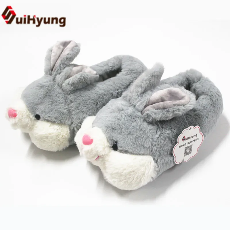 En Ligne Suihyung 2018 Nouveau Hiver Thermique Intérieur Coton Chaussures Mignon de Bande Dessinée En Peluche Lapin Coton rembourré Accueil Chambre Étage Troupeau Pantoufles