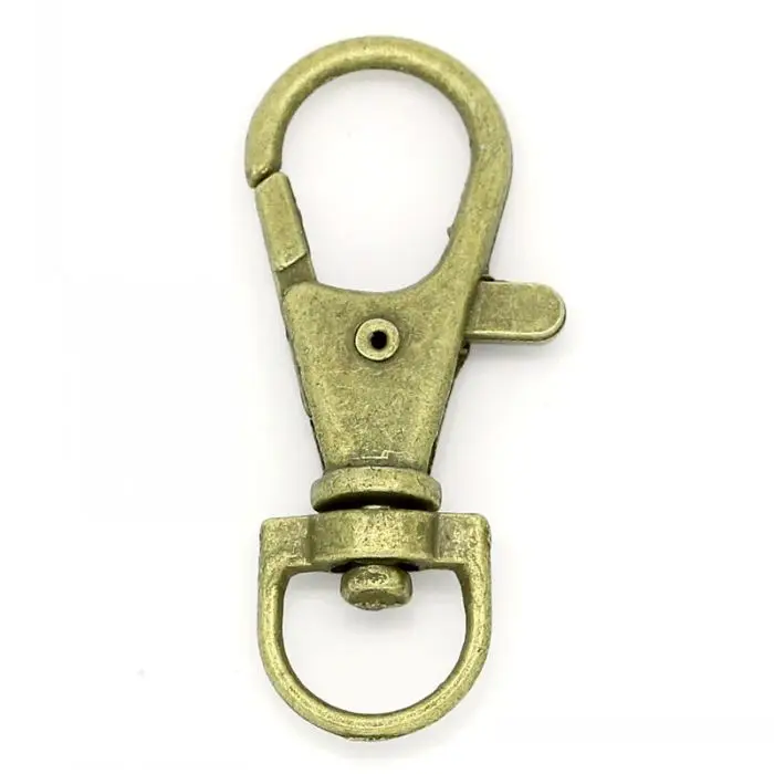 

8SEASONS Lobster Swivel Clasps For Key Ring Antique Bronze 3.7cm x 1.7cm,50PCs