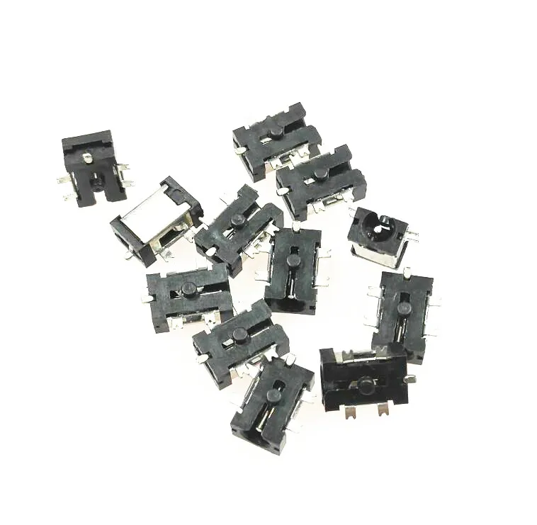 

Free shipping 10PCS DC-057 DC power socket DC057 2.5 - 0.7 MM SMT 5PINS Tablet power sockets female connector soldering