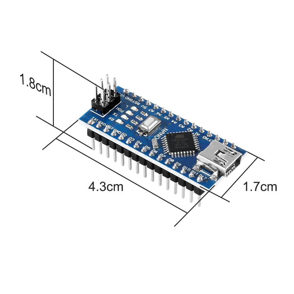 Nano Mini USB с Загрузчиком совместимый Nano 3,0 контроллер для arduino Nano v3.0 CH340 USB драйвер 16 МГц ATMEGA328P/168 P