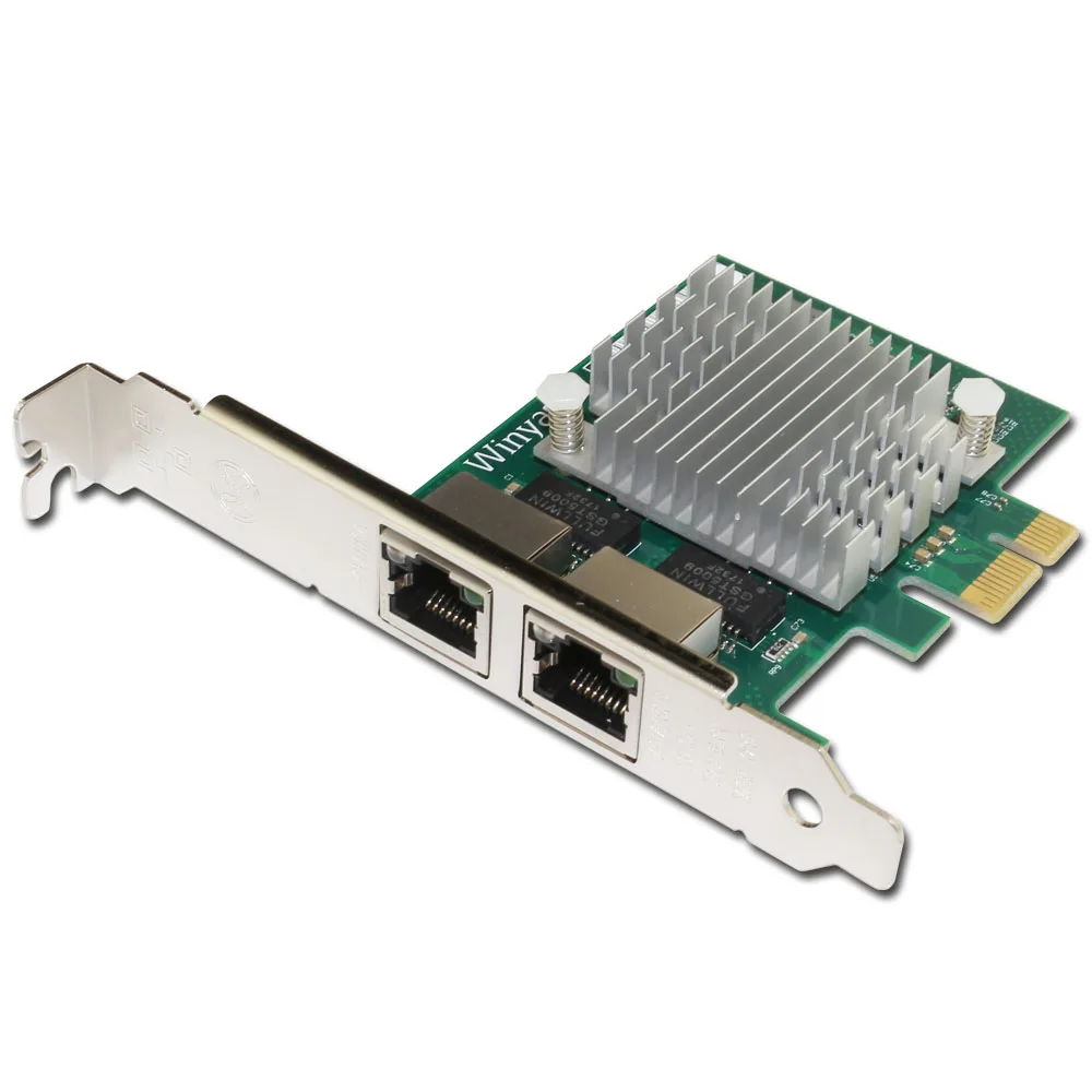 Winyao E350T2 PCI-E X1 RJ45 рабочего Dual Порты и разъёмы Gigabit Ethernet Lan 10/100/1000 Мбит/с-Интерфейс карты для i350-T2 NIC