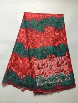 

High Quality African Tulle Lace Fabric 2017 African Mesh Tulle Net Lace Fabric With Beads Polyester Nigerian French Lace J25FD-1