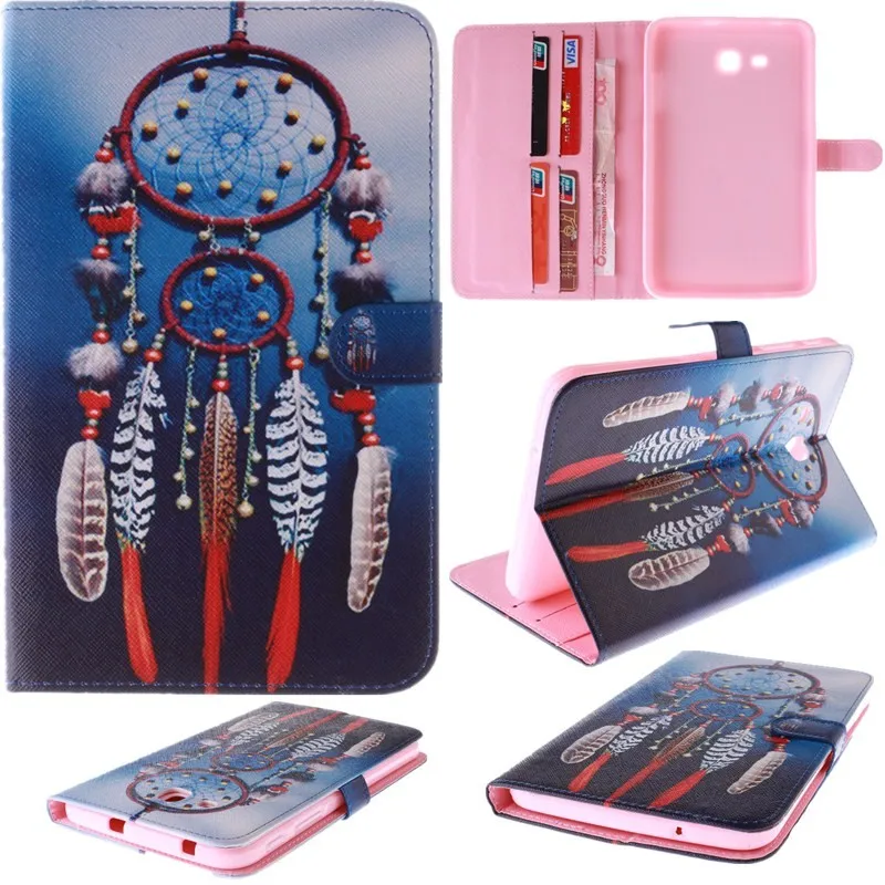 Fashion Painted Flip PU Leather s Case For Samsung Galaxy Tab 3 Lite Case For Samsung Galaxy Tab 3 7.0 T110 T111 Tablet Cover (75)