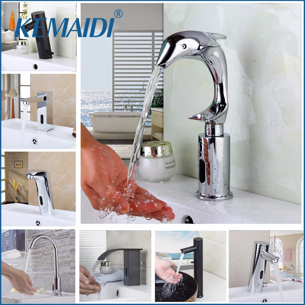 KEMAIDI Automatic Hands Touch Sensor Faucets Bathroom Brass Sink Chrome