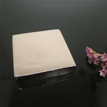 

Zion 1pcs 50x50x5mm strong magnets neodymium powerful block N35 rare earth NdFeB super permanent bar magnet 50mmx50mmx5mm