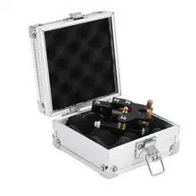 Перманентного макияжа питания инструменты 1 шт. серебро небольшой татуировки Machine Gun Дело Алюминий переноски для хранения с замком для татуировки тела книги по искусству