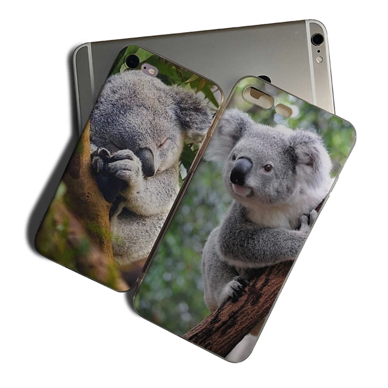 

IMIDO sleeping lazy koala animal Funny Soft TPU Case For Iphone 7 8 7PLUS 8PLUS X XS XR XSMAX 5 5S SE 6 6S 6PLUS 6S PLUS
