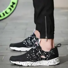 2017 New Arrival Men’s running shoes Mesh Color Patchwork Lightweight Breathable High Quality black Dot Decoration Sport Shoes