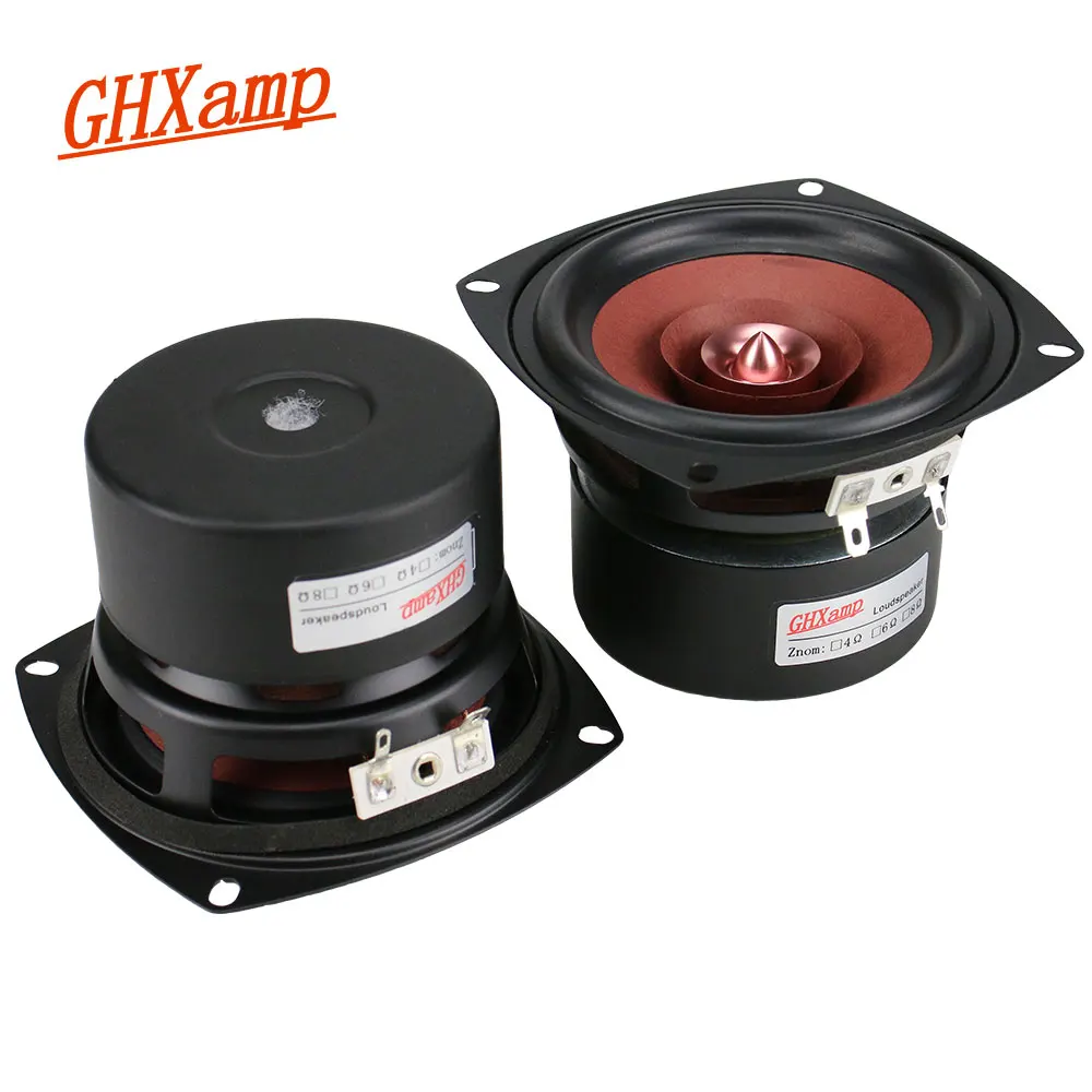 GHXAMP 2PCS 4 Inch Full Range Speaker Vocal Instrument Original Sound Trele Mid Bass Monitor Level 4OHM 25W