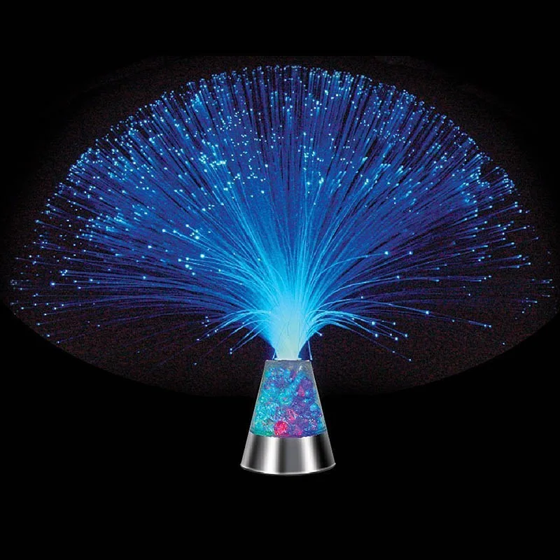 Fiber Optic Multicolou LED Lamp Kids Decorative Table Lamp Glowing Holiday Party Sparkling Night Light