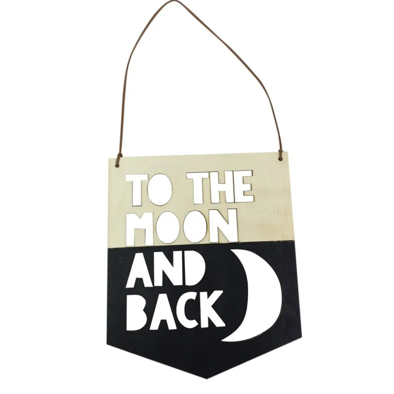 1 Pcs Home Decor Positive Slogan Wood Wall Hangings Creative Letters