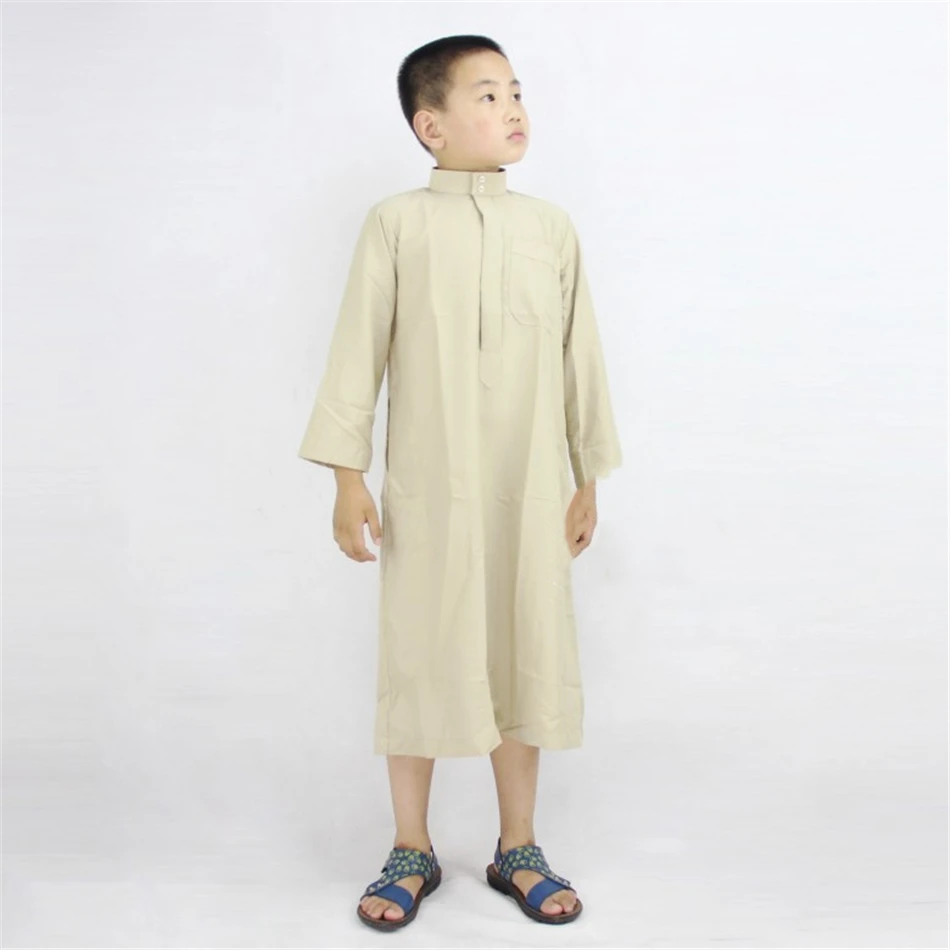 6 видов цветов Abaya Boy Jubba tobe мусульманская одежда для мужчин Арабский Кафтан с